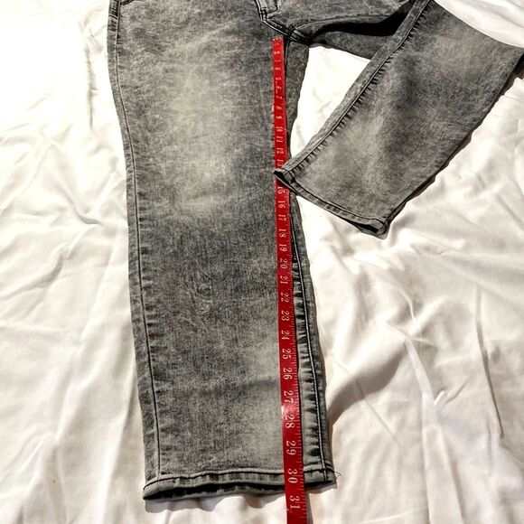 Y2K 80s Acid Washed Black Denim Jeans Ultra Skinny Black by DKNY City Womens 12 - Picture 7 of 16